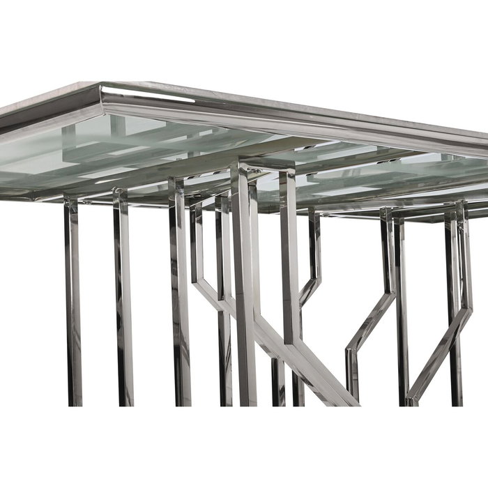 DKD Home Decor Mesa de Comedor de Cristal Símil Mármol 180x90x75 cm