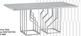 DKD Home Decor Mesa de Comedor de Cristal Símil Mármol 180x90x75 cm