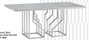DKD Home Decor Mesa de Comedor de Cristal Símil Mármol 180x90x75 cm