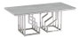 DKD Home Decor Mesa de Centro Acero y Cristal Simil Mármol 120x60x40 cm