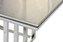 DKD Home Decor Mesa Centro Moderno Blanco Plateado Acero Cristal 120 x 60 x 40 cm