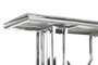 DKD Home Decor Consola Moderno Blanco Plateado Acero Cristal 40 x 78 x 120 cm