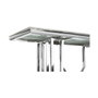 DKD Home Decor Consola de Acero y Cristal Símil Mármol Blanco y Plateado