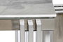 DKD Home Decor Consola Plateado Blanco 45 x 78 x 120 cm Acero Cristal