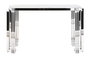 DKD Home Decor Consola Plateado Blanco 45 x 78 x 120 cm Acero Cristal
