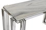 DKD Home Decor Consola Plateado Blanco 45 x 78 x 120 cm Acero Cristal