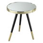 DKD Home Decor Mesita Auxiliar de Acero y Espejo Dorado