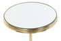 DKD Home Decor Mesita Auxiliar Glam Dorado Laton Espejo 42.5 x 49 x 42.5 cm