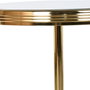 DKD Home Decor Mesita Auxiliar de Latón y Espejo Dorado
