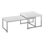 DKD Home Decor Set de 2 Mesas de Centro Blanco y Plateado