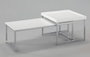 DKD Home Decor Set de 2 Mesas de Centro Blanco y Plateado