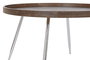 DKD Home Decor Mesa Centro Moderno Marron Plateado Acero MDF 78 x 78 x 41.5 cm