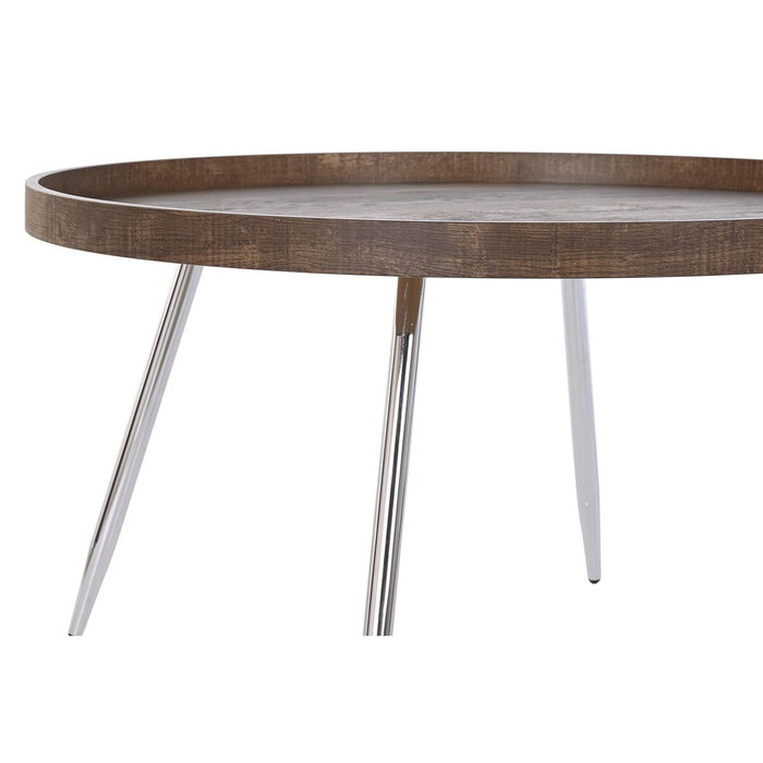 DKD Home Decor Mesa de Centro de Acero y MDF Marrón