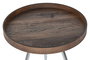 DKD Home Decor Mesita Auxiliar Moderno Marron Oscuro Plateado Acero MDF 45.8 x 47.5 x 45.8 cm