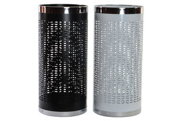 DKD Home Decor Paraguero Blanco Negro 23 x 50 x 23 cm (2 Unidades)