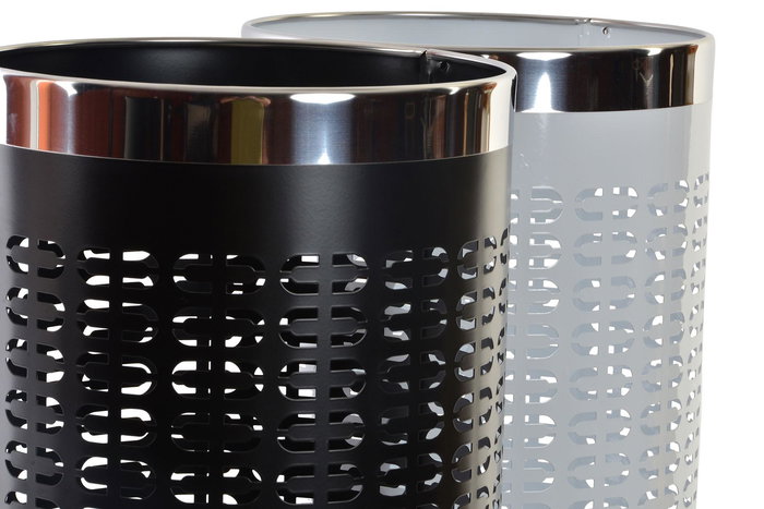 DKD Home Decor Paraguero Blanco Negro 23 x 50 x 23 cm (2 Unidades)