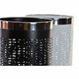 DKD Home Decor Set de 2 Paragueros de Acero Blanco y Negro 23x23x50 cm