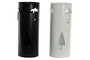 DKD Home Decor Paraguero Moderno Blanco Negro Acero 19 x 47 x 19 cm (2 Unidades)