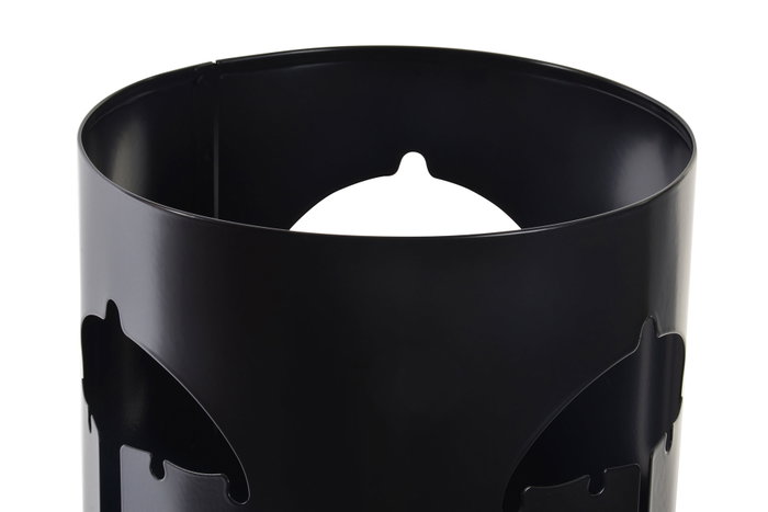 DKD Home Decor Paraguero Moderno Blanco Negro Acero 19 x 47 x 19 cm (2 Unidades)