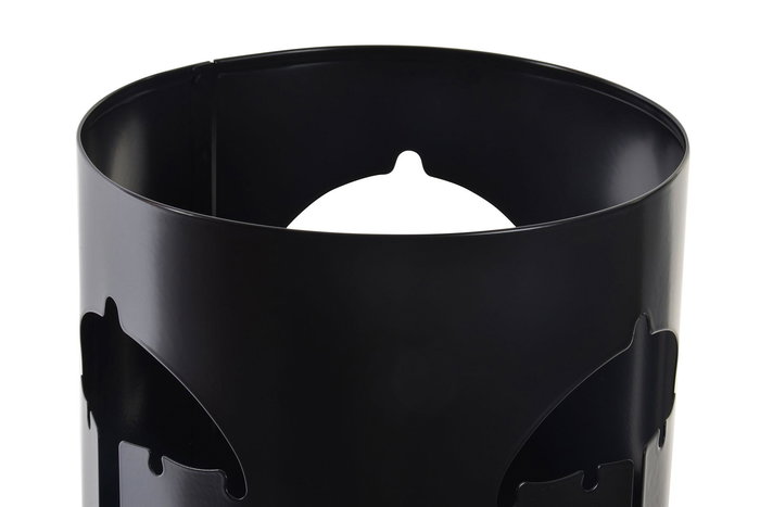 DKD Home Decor Paraguero Moderno Blanco Negro Acero 19 x 47 x 19 cm (2 Unidades)