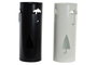 DKD Home Decor Paraguero Moderno Blanco Negro Acero 19 x 47 x 19 cm (2 Unidades)