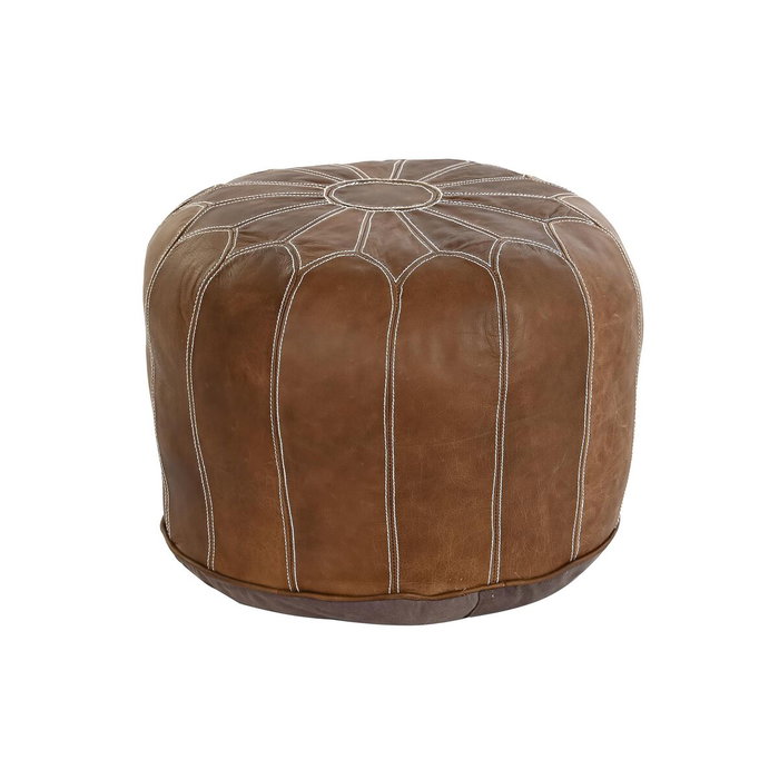 DKD Home Decor Reposapiés de Piel Marrón 48x48x35 cm DKD Home Decor Reposapiés de Piel Marrón 48x48x35 cm