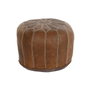 DKD Home Decor Reposapiés de Piel Marrón 48x48x35 cm