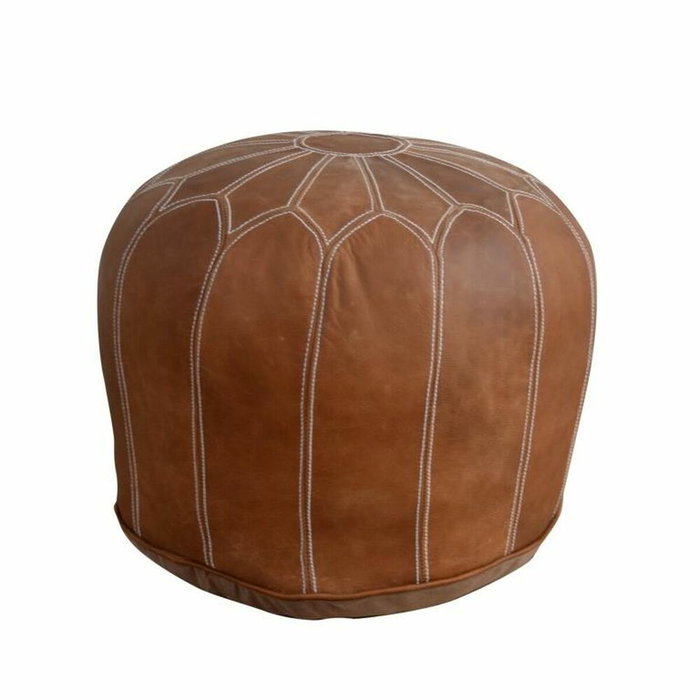 DKD Home Decor Reposapiés de Piel Marrón 48x48x35 cm DKD Home Decor Reposapiés de Piel Marrón 48x48x35 cm
