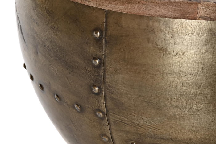 DKD Home Decor Mesa Centro Glam Dorado Marron Mango Metal 68 x 44 x 68 cm