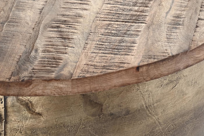 DKD Home Decor Mesa Centro Glam Dorado Marron Mango Metal 68 x 44 x 68 cm