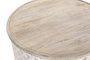 DKD Home Decor Mesa Centro Mango Natural Blanco 81 x 81 x 45 cm