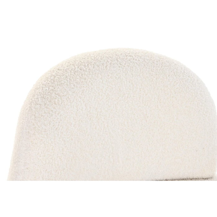 DKD Home Decor Sillón de Poliéster Borreguito Blanco