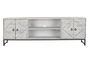 DKD Home Decor Mueble TV Blanco Negro 180 x 40 x 60 cm