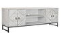DKD Home Decor Mueble TV Blanco Negro 180 x 40 x 60 cm