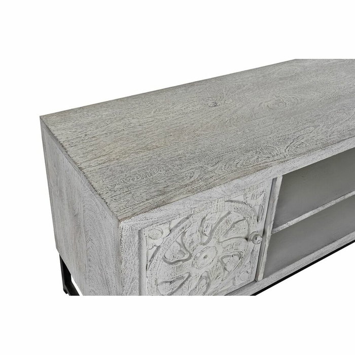 DKD Home Decor Mueble TV Mango y Metal Mandala Blanco 130x40x55 DKD Home Decor Mueble TV Mango y Metal Mandala Blanco 130x40x55