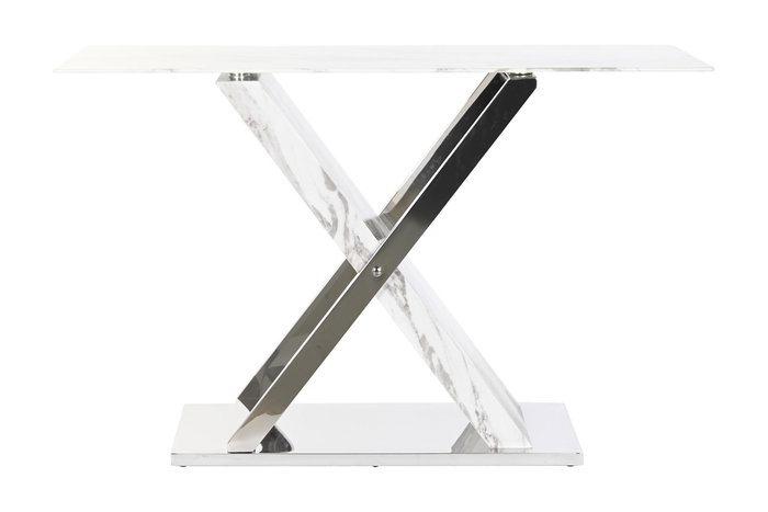 DKD Home Decor Consola Moderno Blanco Plateado 120 x 40 x 75 cm