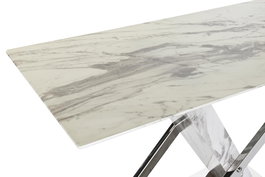 DKD Home Decor Consola Moderno Blanco Plateado 120 x 40 x 75 cm