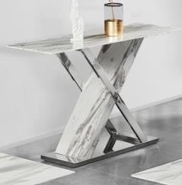 DKD Home Decor Consola de Acero y Cristal Transparente 120x40x75