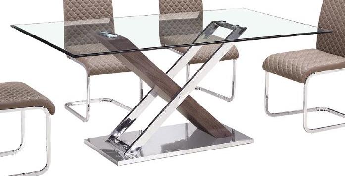 DKD Home Decor Consola de Acero y Cristal Transparente 120x40x75