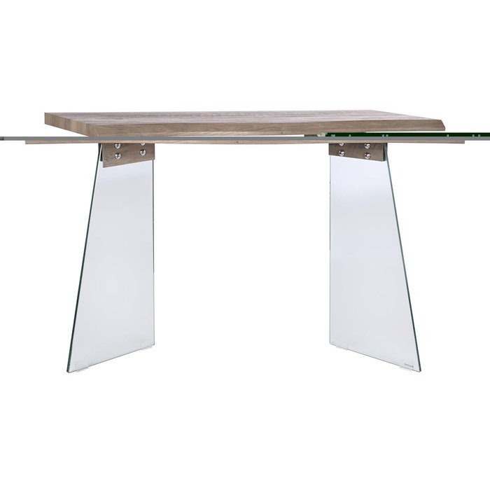 DKD Home Decor Consola de Cristal y MDF Gris Claro