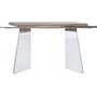 DKD Home Decor Consola de Cristal y MDF Gris Claro