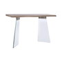 DKD Home Decor Consola de Cristal y MDF Gris Claro