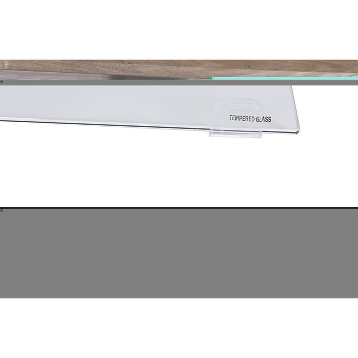 DKD Home Decor Consola de Cristal y MDF Gris Claro