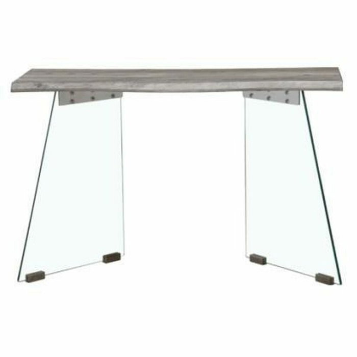 DKD Home Decor Consola de Cristal y MDF Gris Claro