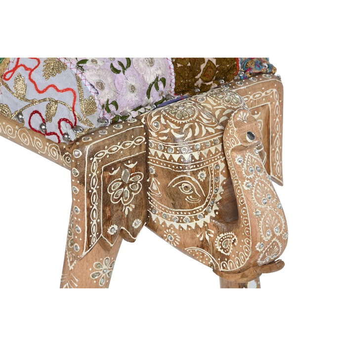 DKD Home Decor Descalzadora de estilo Indio con diseño Elefante, Multicolor