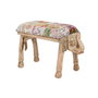 DKD Home Decor Descalzadora de estilo Indio con diseño Elefante, Multicolor