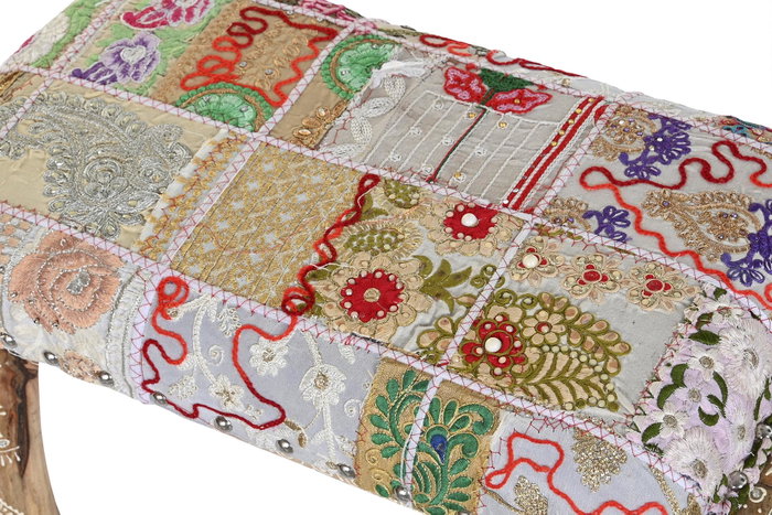 DKD Home Decor Descalzadora de estilo Indio con diseño Elefante, Multicolor