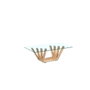 DKD Home Decor Mesa de Centro REBECA de Nogal y Cristal 130x70x42 cm
