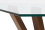 DKD Home Decor Mesa de Centro REBECA de Nogal y Cristal 130x70x42 cm
