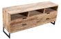 DKD Home Decor Mueble TV Mango y Metal Natural 150x40x65